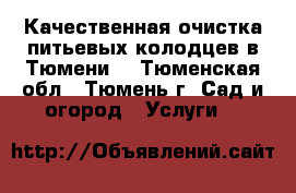 Качественная очистка питьевых колодцев в Тюмени. - Тюменская обл., Тюмень г. Сад и огород » Услуги   